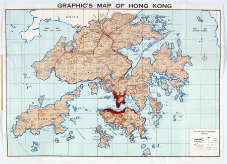 WATTIS FINE ART | GALLERY | Map of the Hong Kong and the New Territories